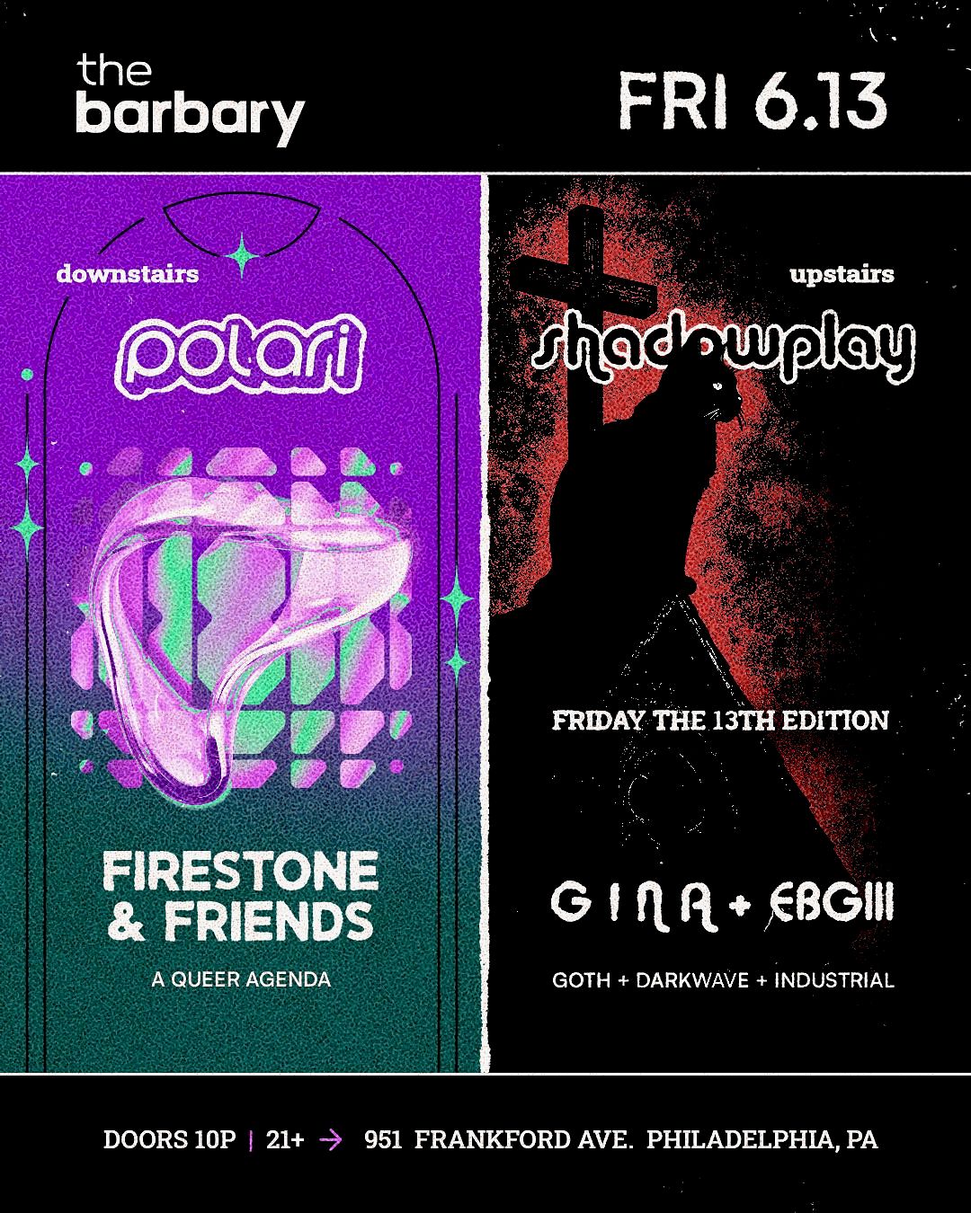 SHADOWPLAY x POLARI Tickets at The Barbary in Philadelphia by The ...