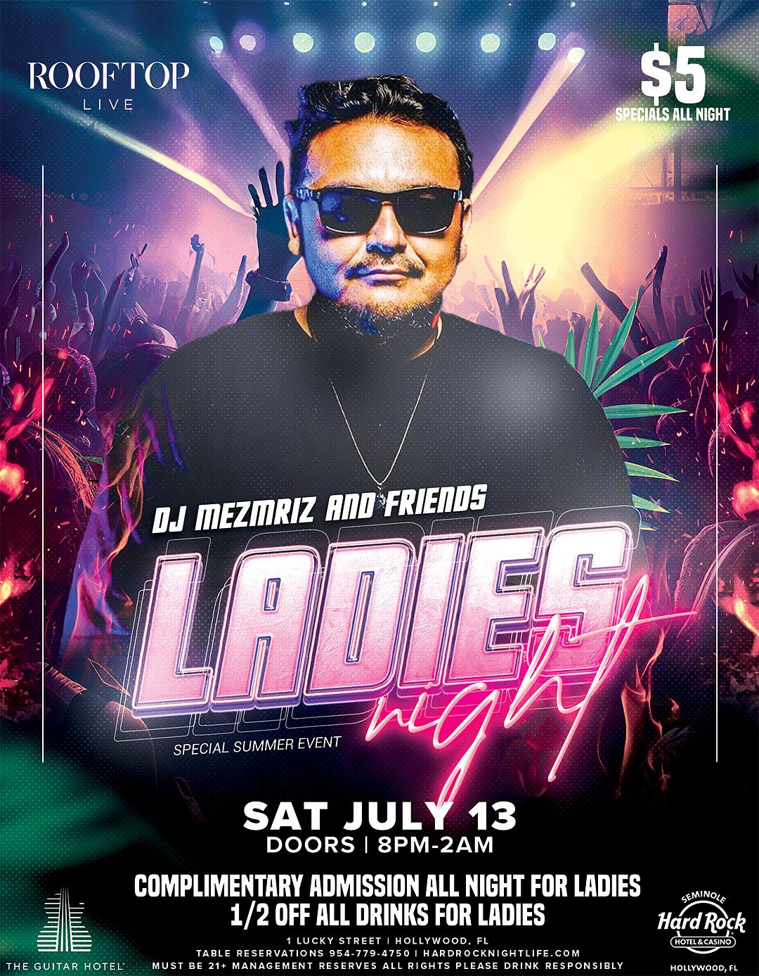 Ladies Night | Rooftop Live Tickets At Rooftop Live In Hollywood By ...