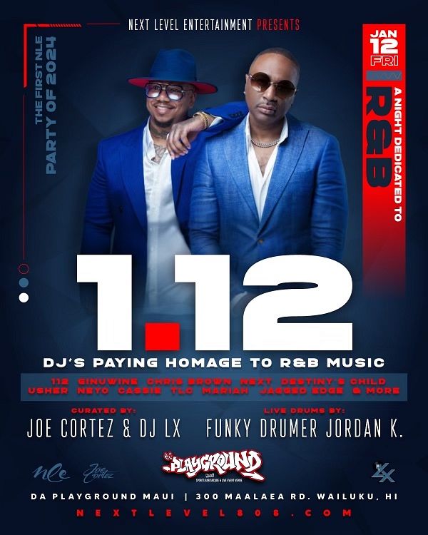 1.12 A Night Dedicated To R&B Tickets At Da Playground Maui In Wailuku ...