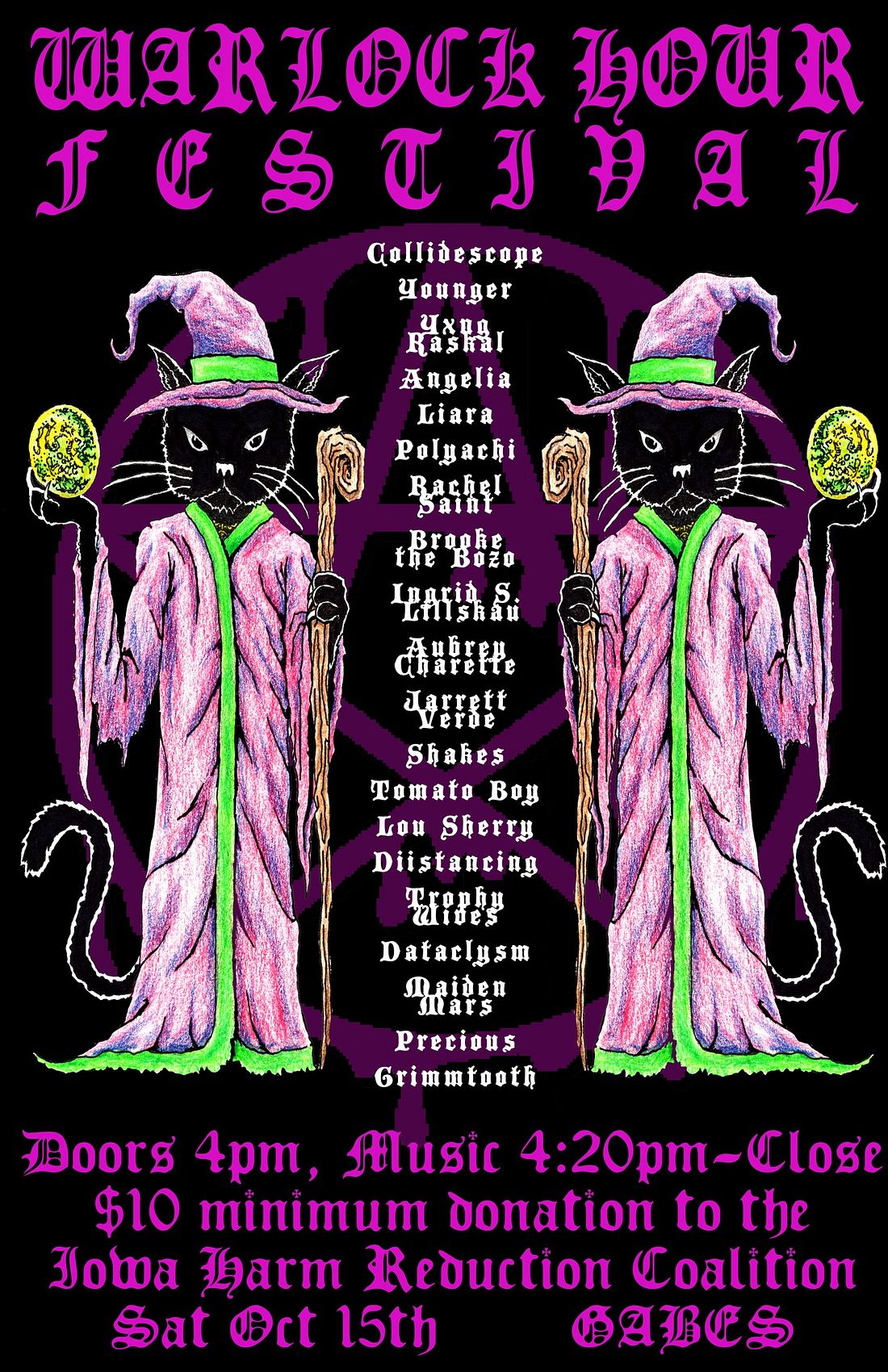 Warlock Hour Festival at Gabes Tickets at Gabe's in Iowa City by Gabe's