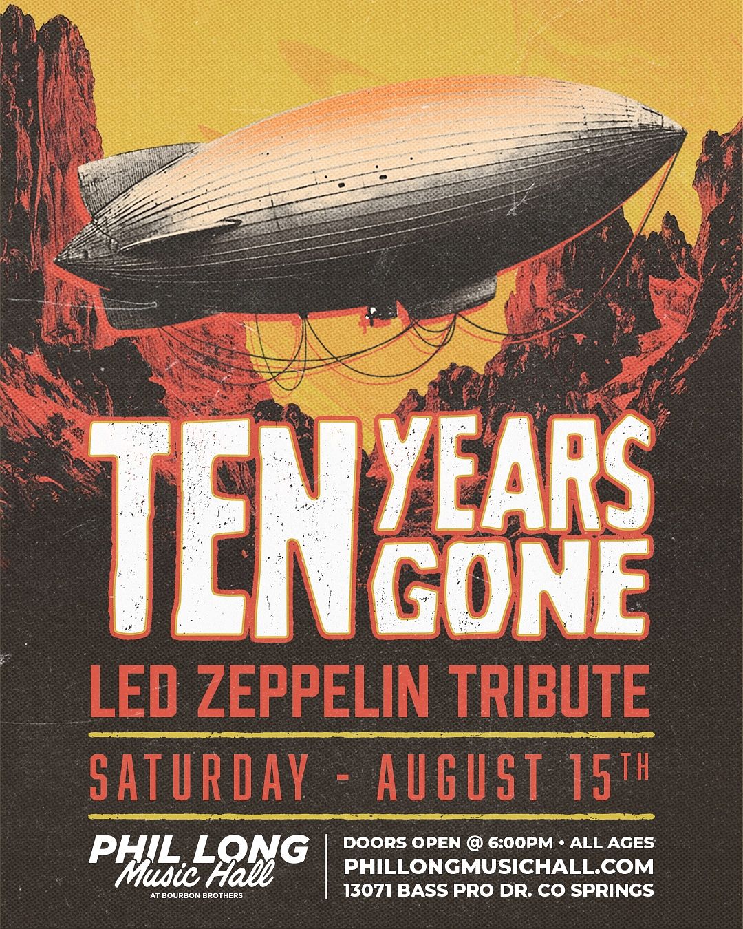 Ten Years Gone - Led Zeppelin Tribute Tickets at Phil Long Music