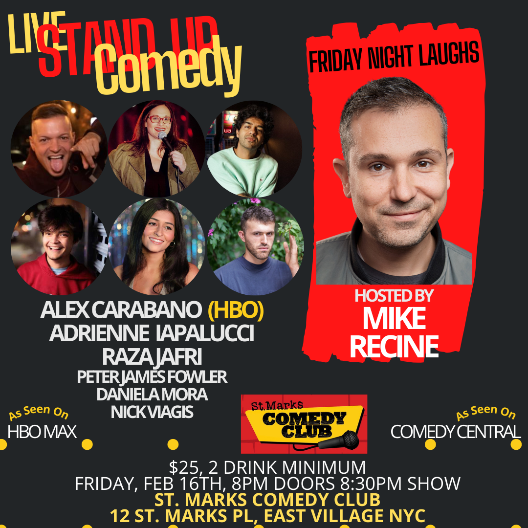 FRIDAY NIGHT LAUGHS EAST VILLAGE Tickets at St. Marks Comedy Club in