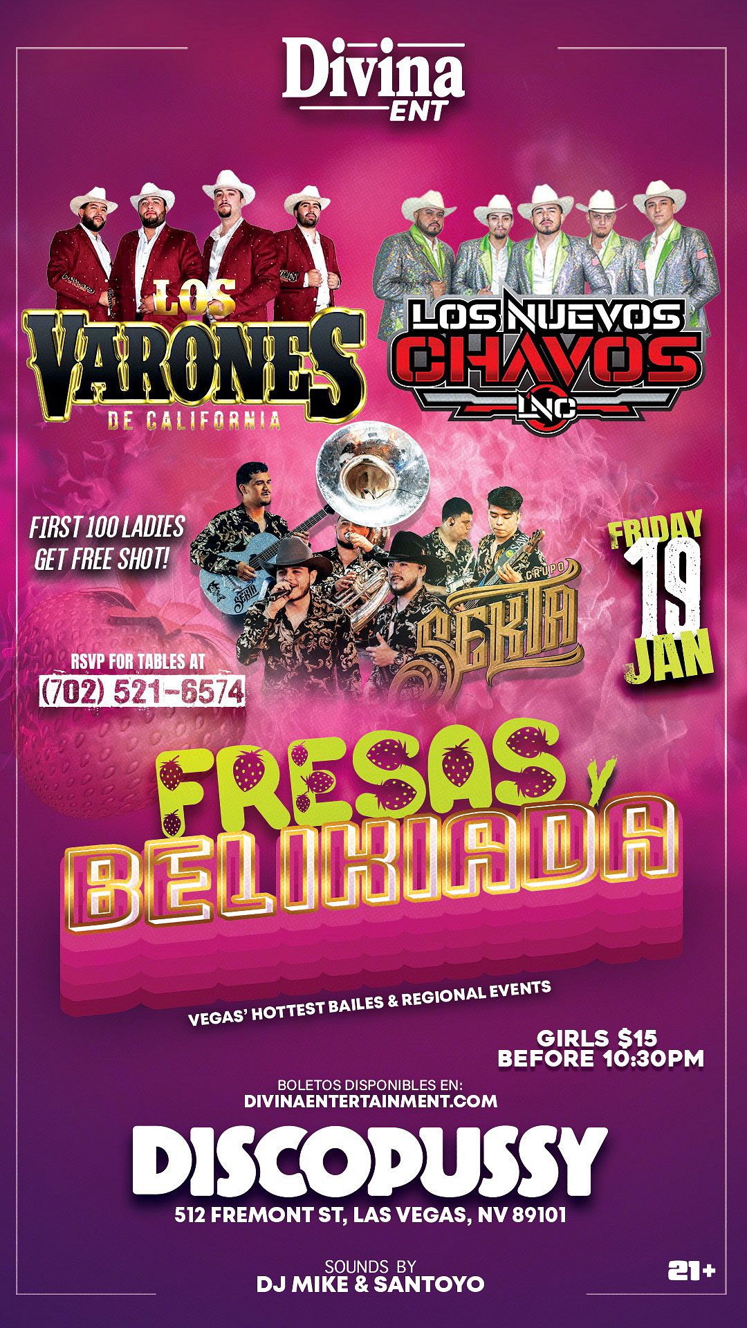 DP: DIVINA Presents: FRESAS BELIKIADA Tickets at Discopussy in Las ...