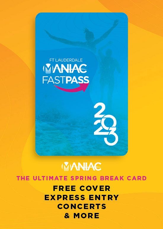 Maniac Vip Fast Pass Ft Lauderdale Tickets At Rock Bar In Fort Lauderdale By Maniac Vip Card Tixr 6900