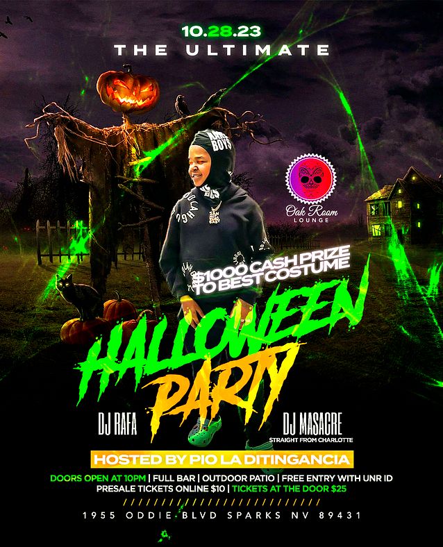 The Ultimate Halloween Party Tickets at Oak Room Lounge in Sparks