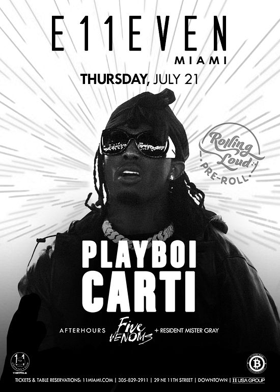 PLAYBOI CARTI Tickets at E11EVEN Miami in Miami by 11 Miami Tixr