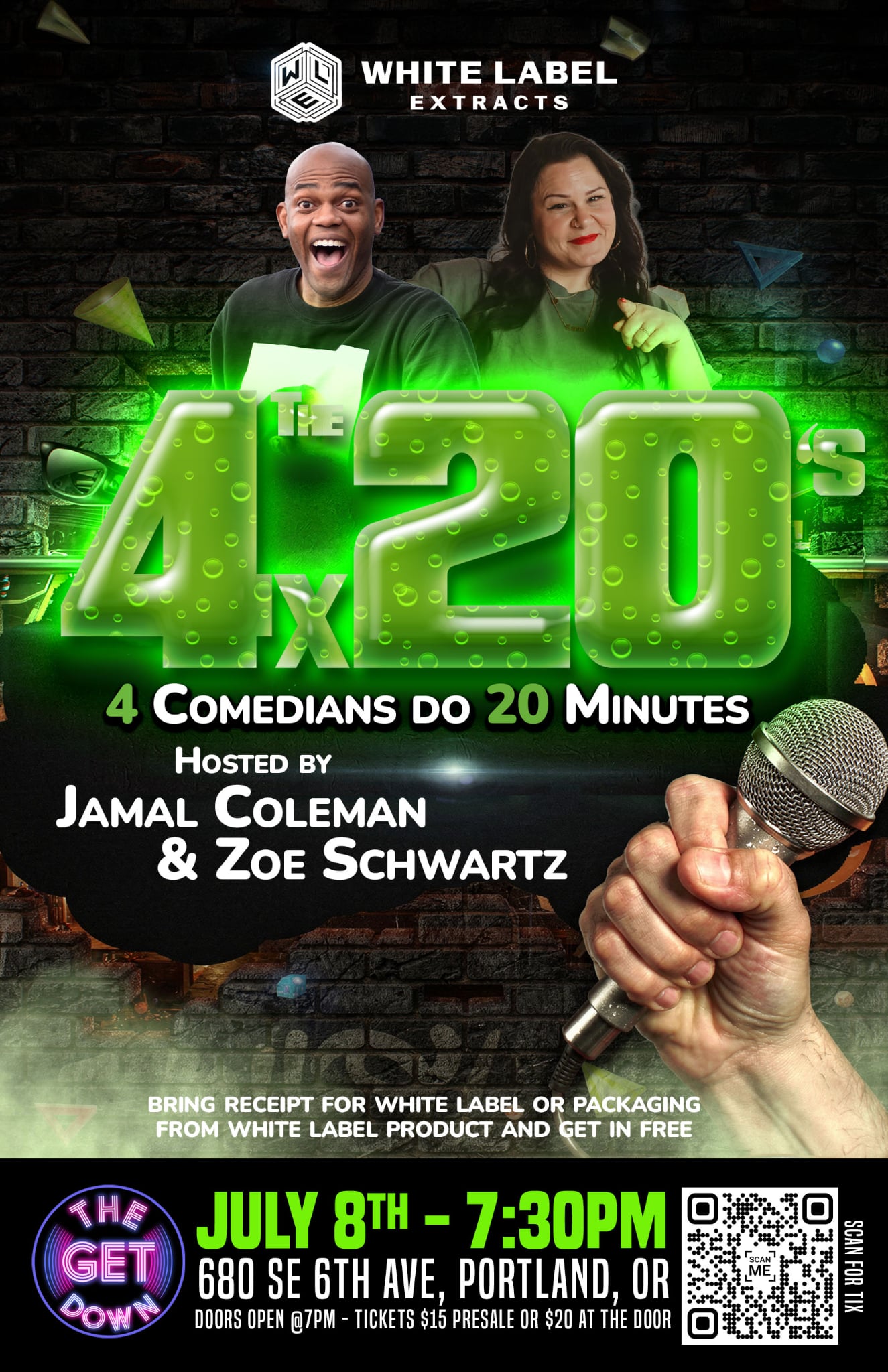 The 4 x 20s Comedy Show (seated show) Tickets at The Get Down in