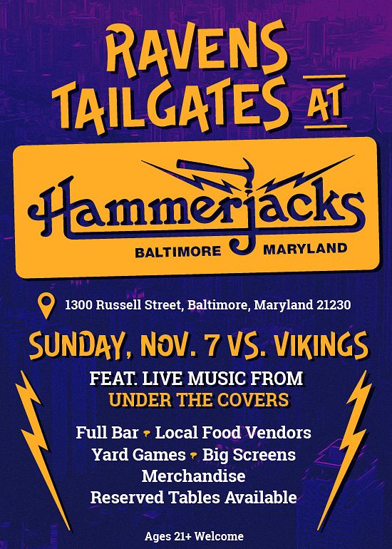 Event Feedback: Tailgate at Hammerjacks! - Baltimore Ravens vs. Minnesota  Vikings