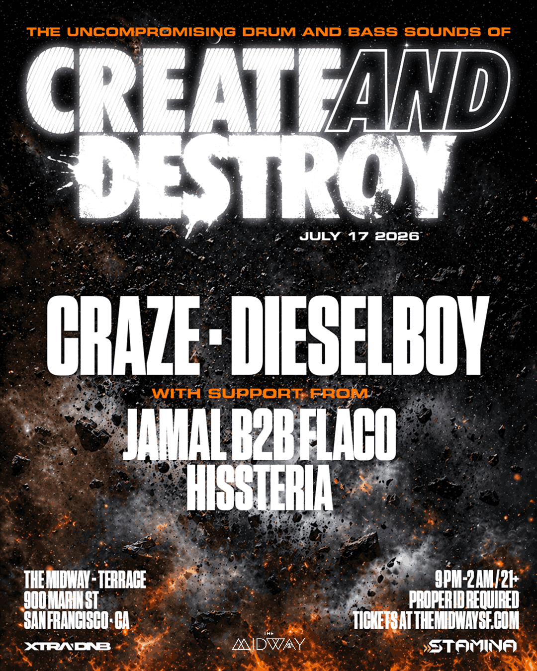 ダース・ベイダー デスニューヨーク Craze x Dieselboy Tickets at The Midway in San Francisco by The