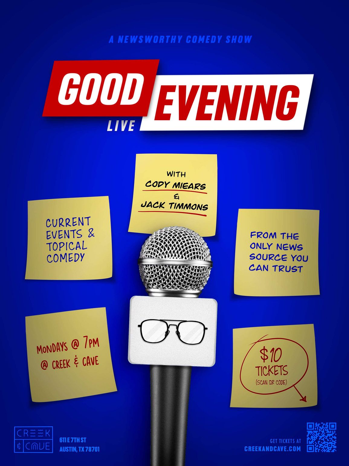 Good Evening a topical news comedy show Tickets at The Creek and The
