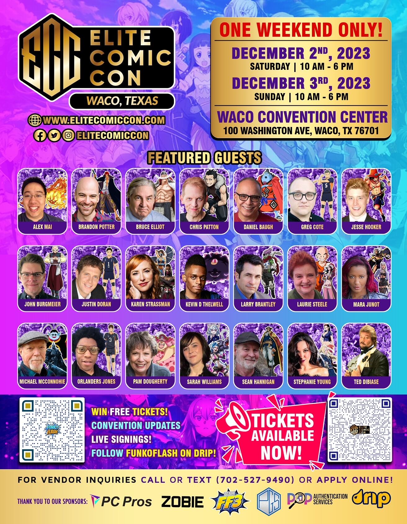 Elite Comic Con Waco, TX Tickets at Waco Convention Center in Waco by