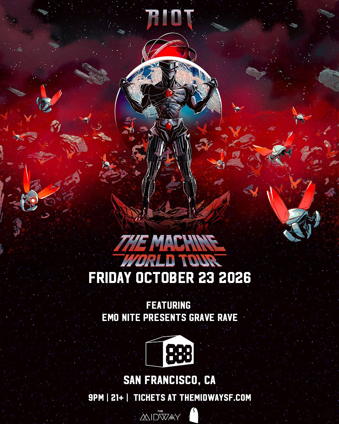 RIOT - The Machine World Tour Tickets at The Midway in San