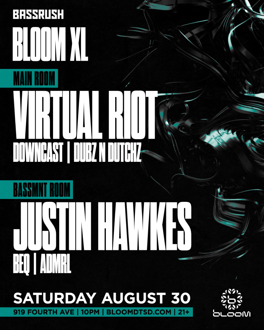 Justin Hu Riot Virtual Riot, Justin Hawkes Tickets at Bloom Nightclub in San Diego by ...