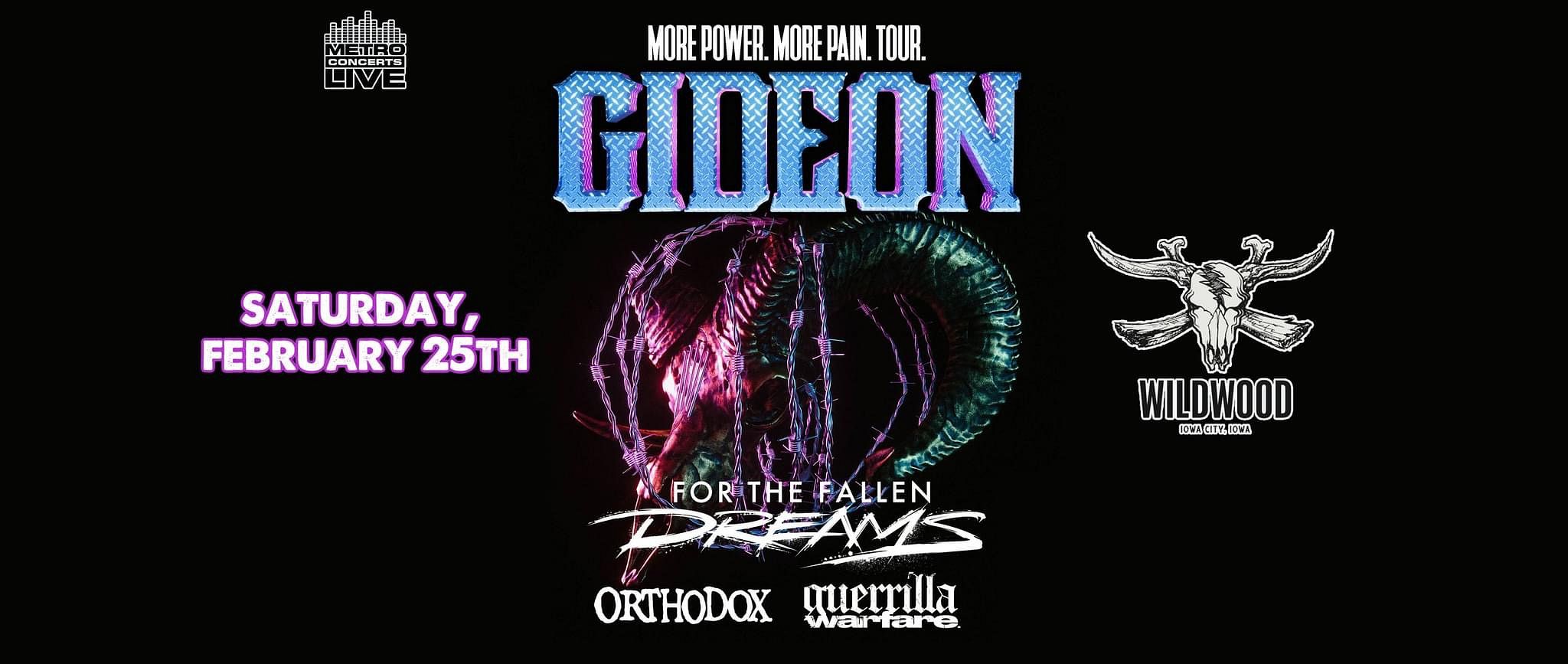 GIDEON Tickets at Wildwood in Iowa City by Wildwood Tixr