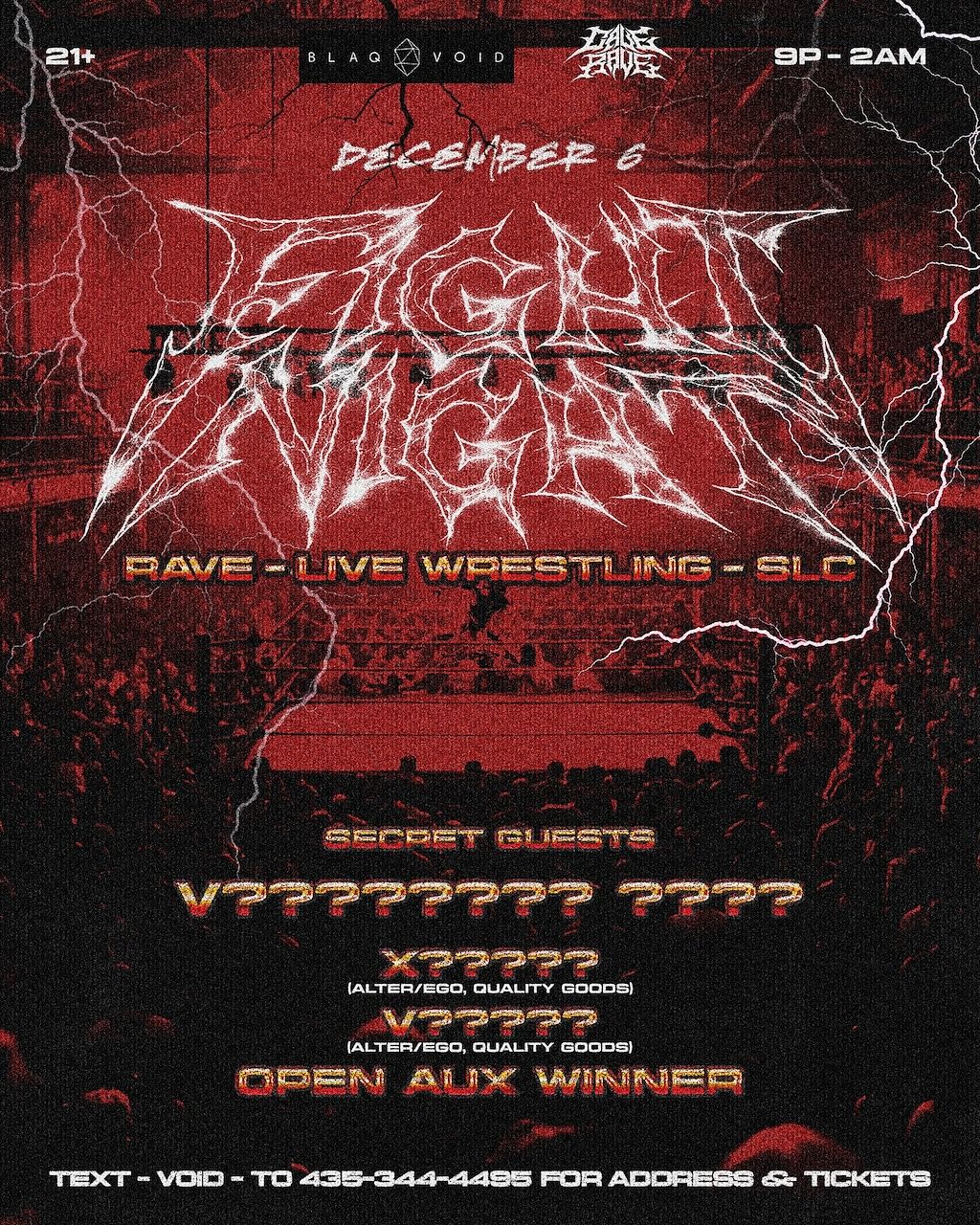 FIGHT NIGHT: BLAQ VOID vs. CAVE RAVE Tickets at Sky SLC in Salt Lake ...