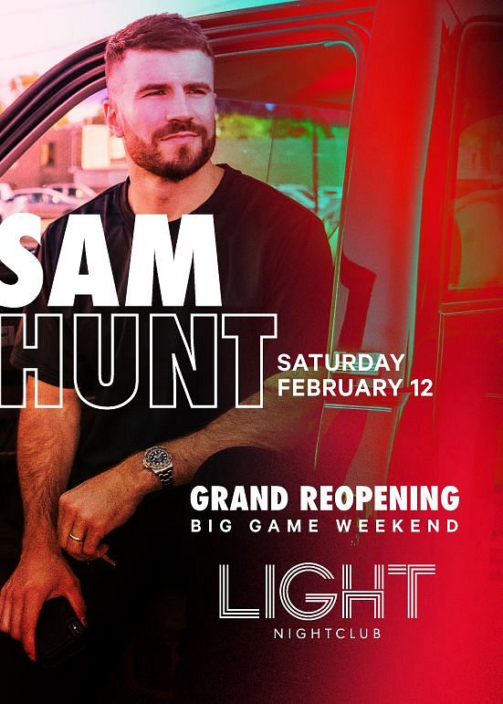 SAM HUNT Tickets at LIGHT in Las Vegas by LIGHT