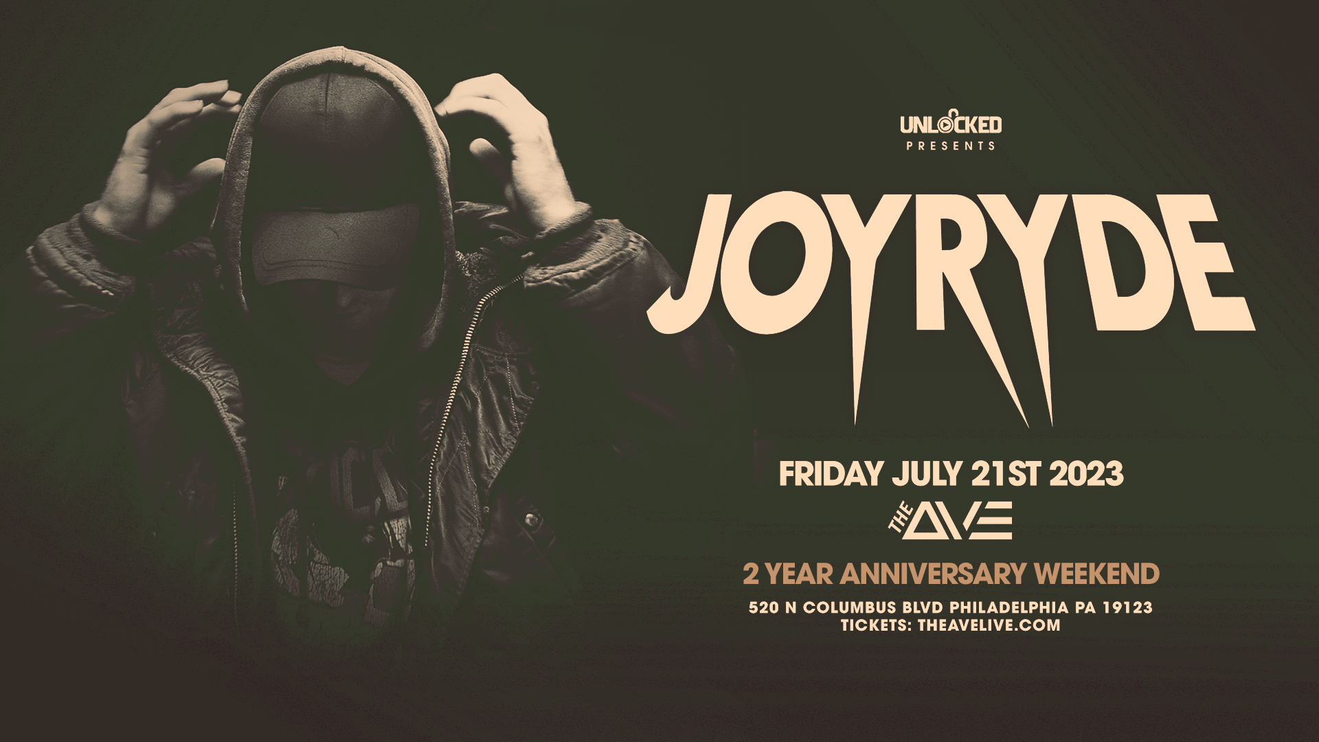 JOYRYDE Tickets at The Ave Live in Philadelphia by Unlocked Presents Tixr
