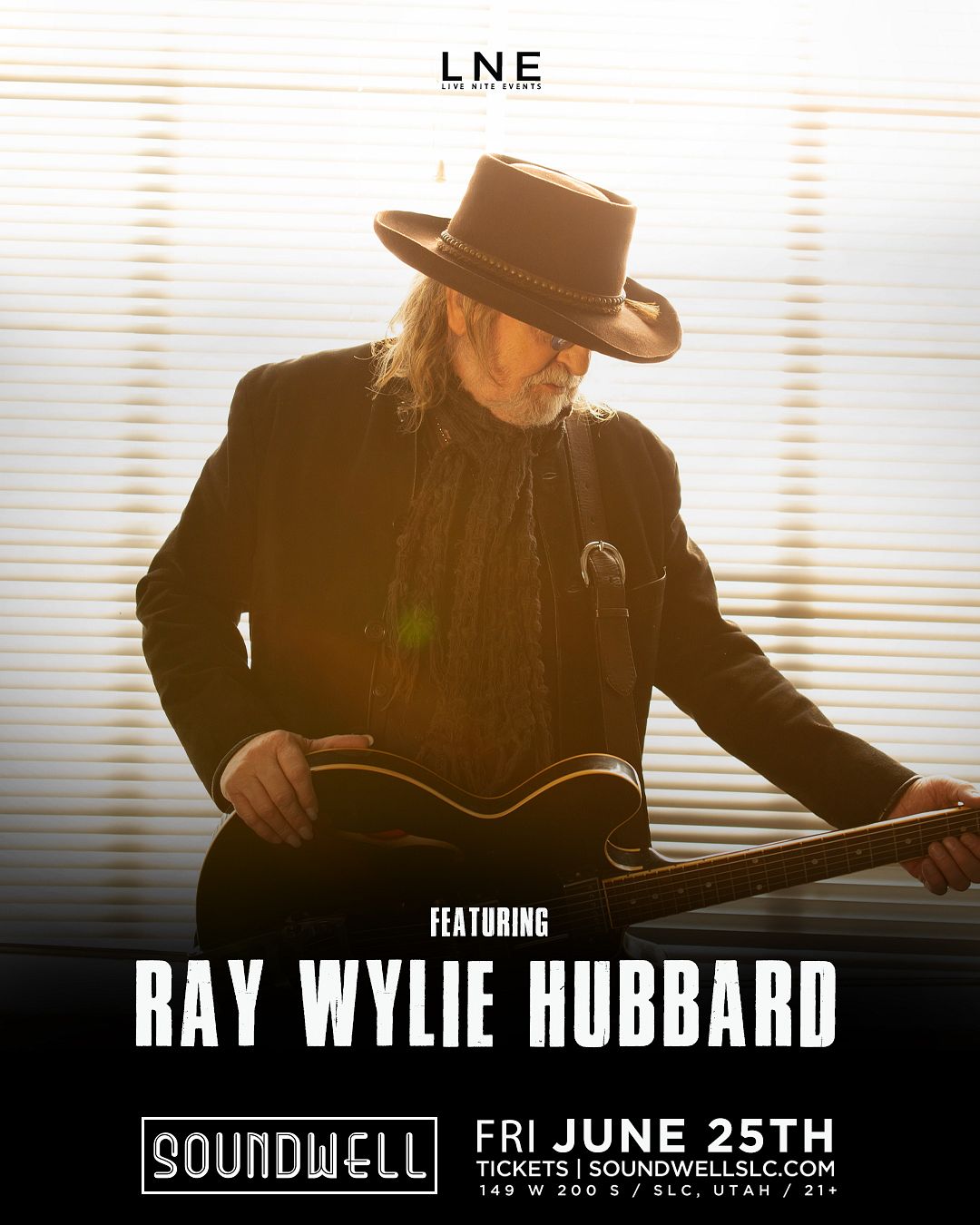 Ray Wylie Hubbard at Soundwell Tickets at Soundwell in Salt Lake City ...