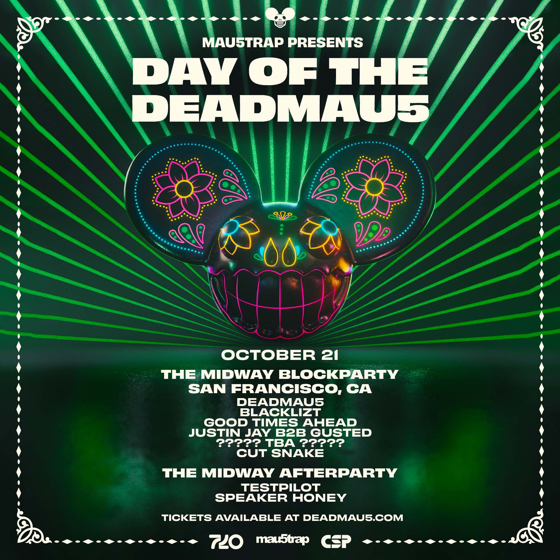 day of the deadmau5 Tickets at The Midway in San Francisco by The