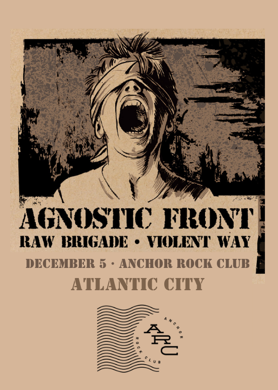 Agnostic Front Tickets at Anchor Rock Club in Atlantic City by