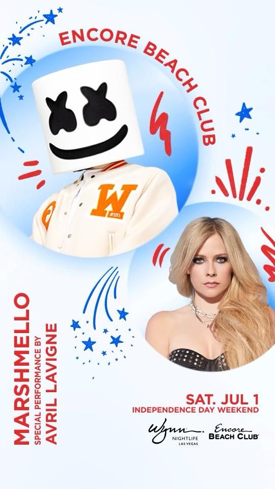 Marshmello w/ Avril Lavigne Tickets at Encore Beach Club in Las Vegas