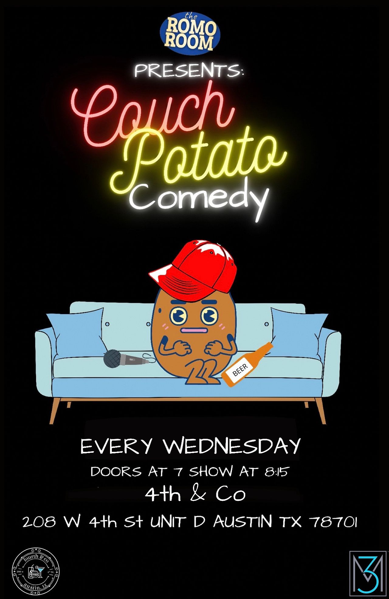 Couch Potato Comedy at fourth and co Tickets at fourth and co in Austin