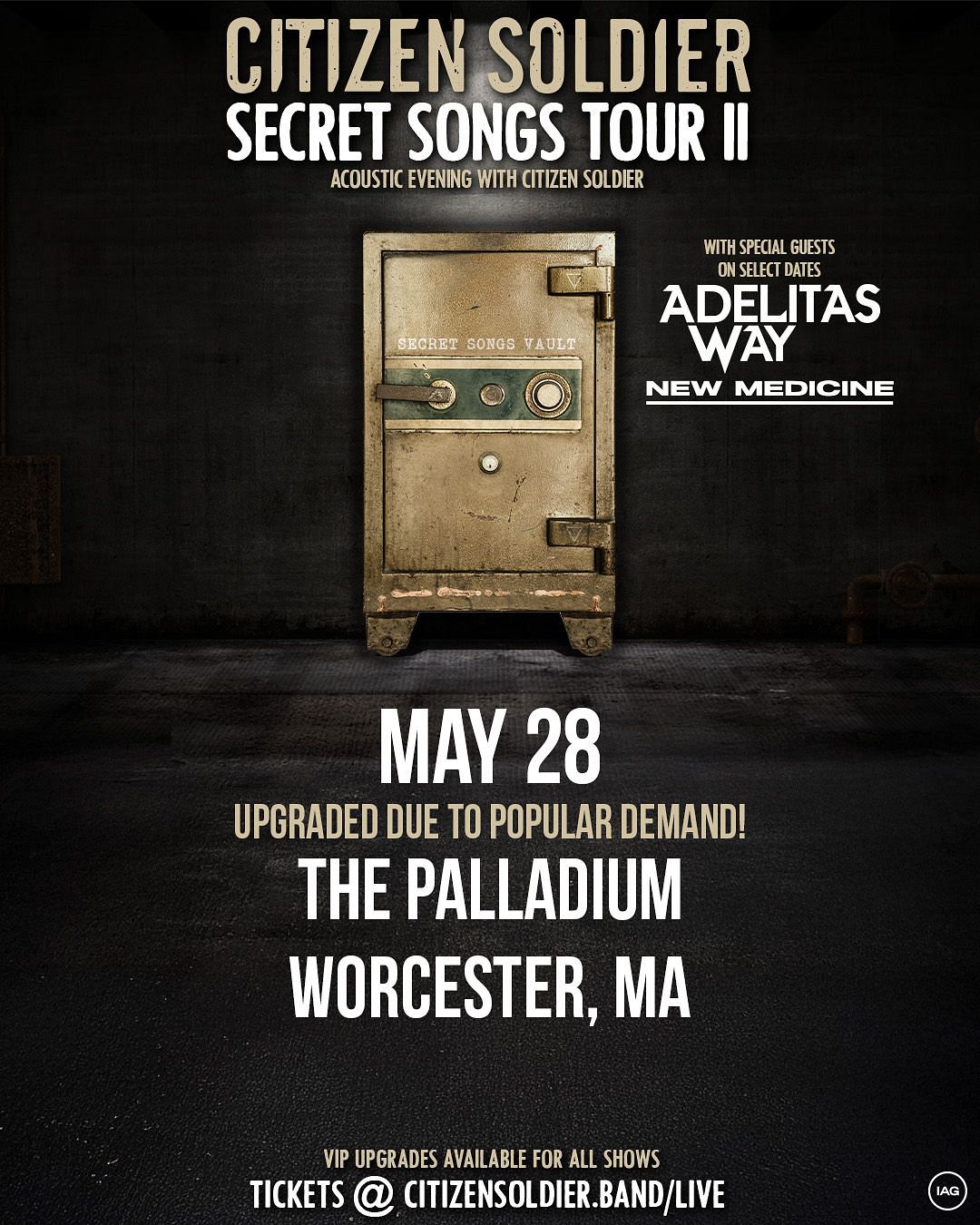 Citizen Soldier: Secret Songs Tour II Tickets at The Palladium in