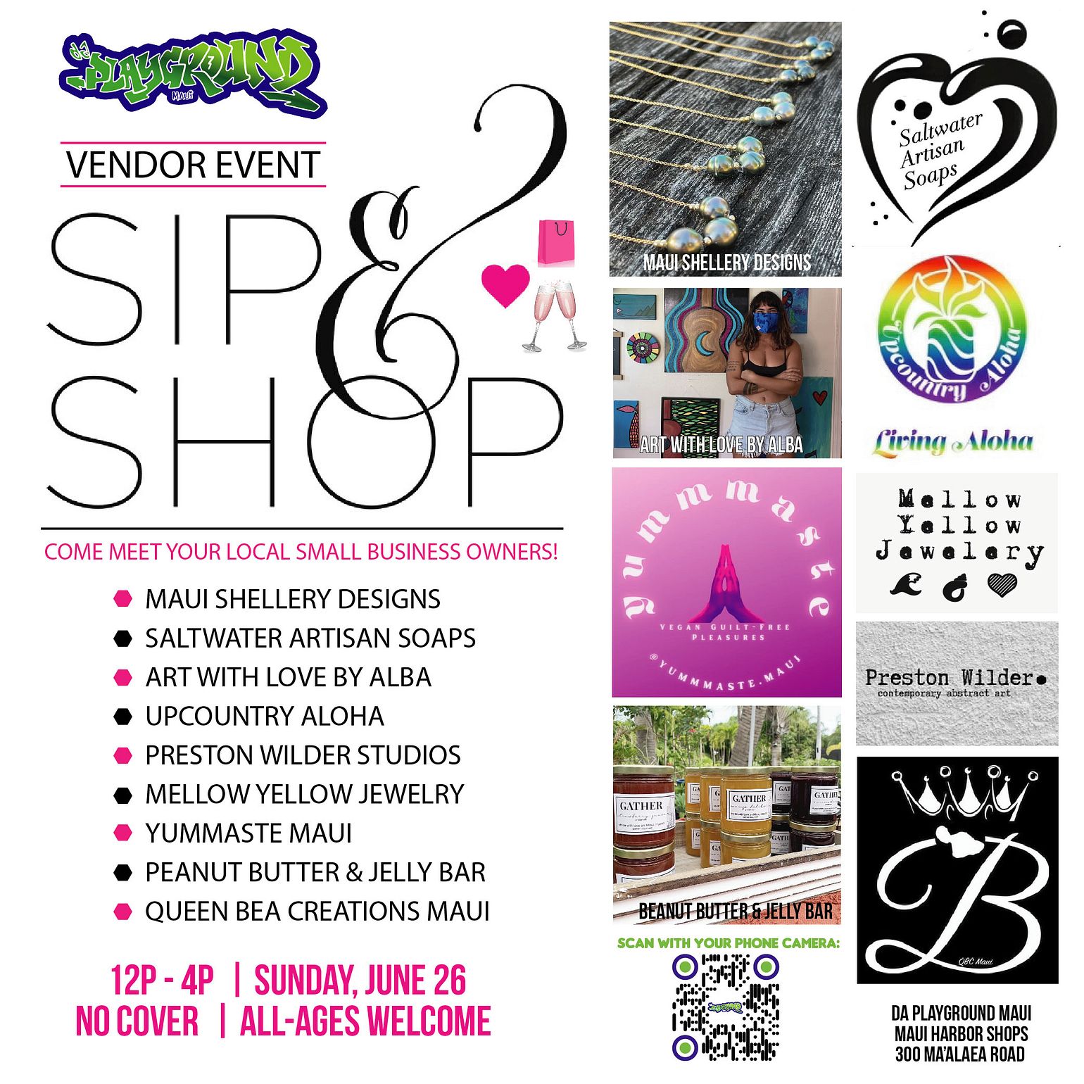 SIP N SHOP - VENDOR EVENT Tickets at da Playground Maui in Wailuku by ...