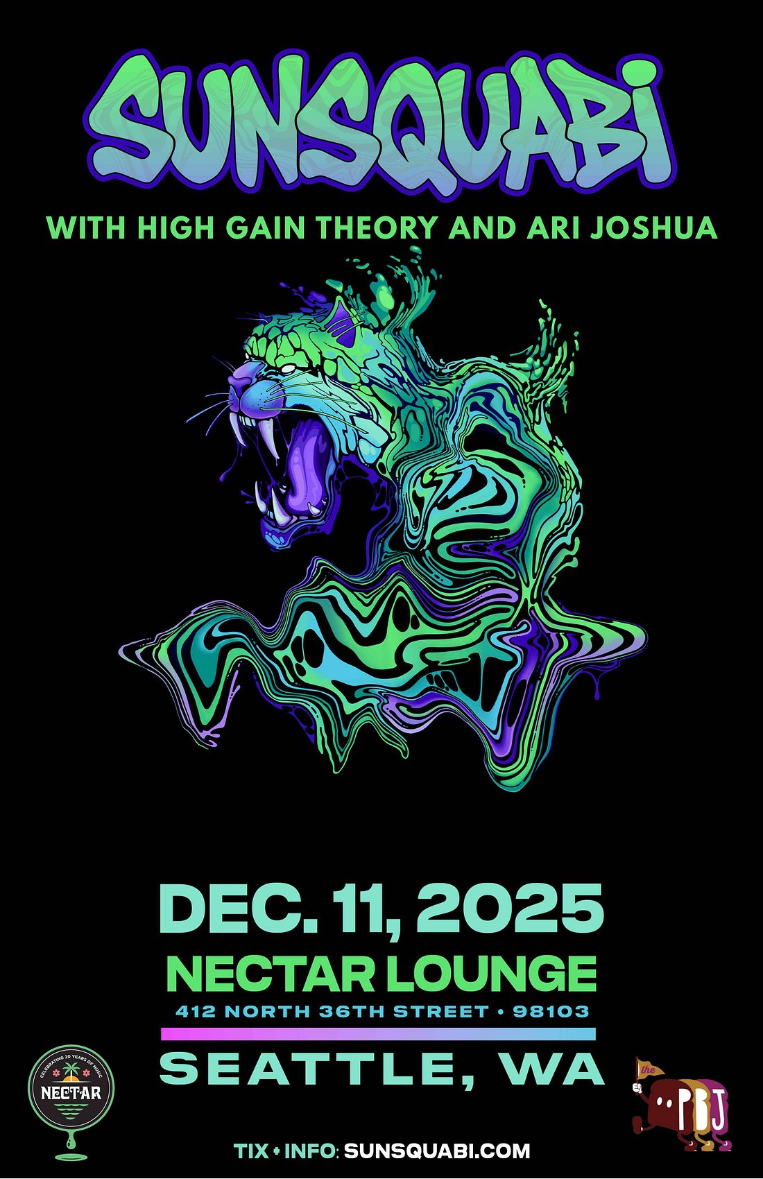 SUNSQUABI with High Gain Theory and Ari Joshua Tickets at Nectar