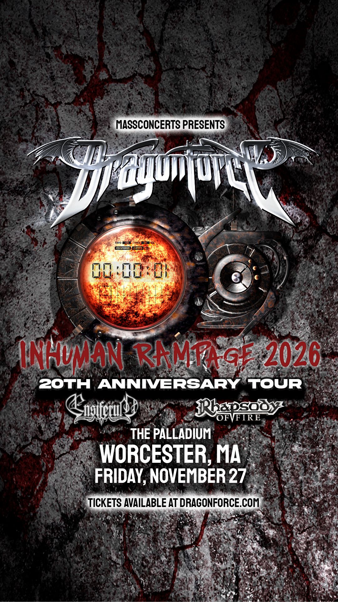 Dragon Inhuman Rampage DragonForce: Inhuman Rampage 20th Anniversary Tickets at The Palladium ...