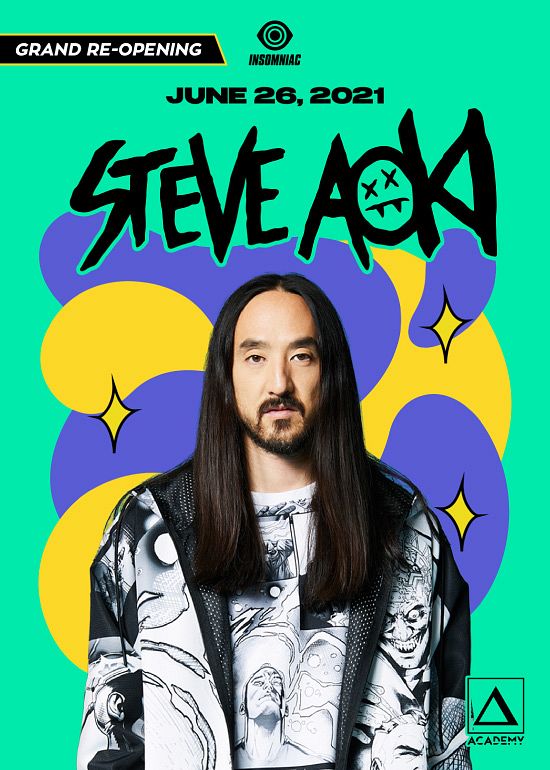 Steve Aoki Tickets at Academy in Los Angeles by Academy Tixr