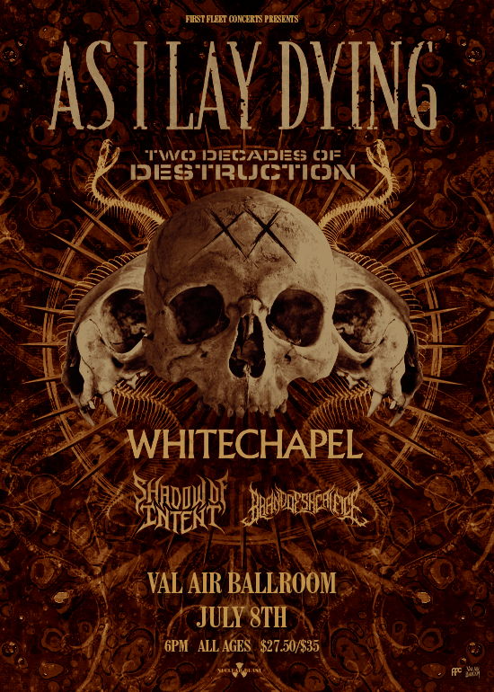 As I Lay Dying Tickets at Val Air Ballroom in West Des Moines by