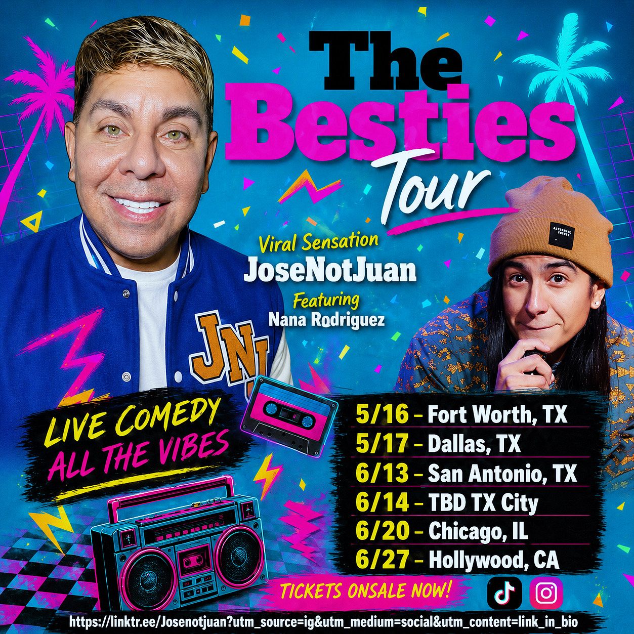 The Besties Tour:: JosenotJose Tickets at Ha Ha Comedy Club in Los