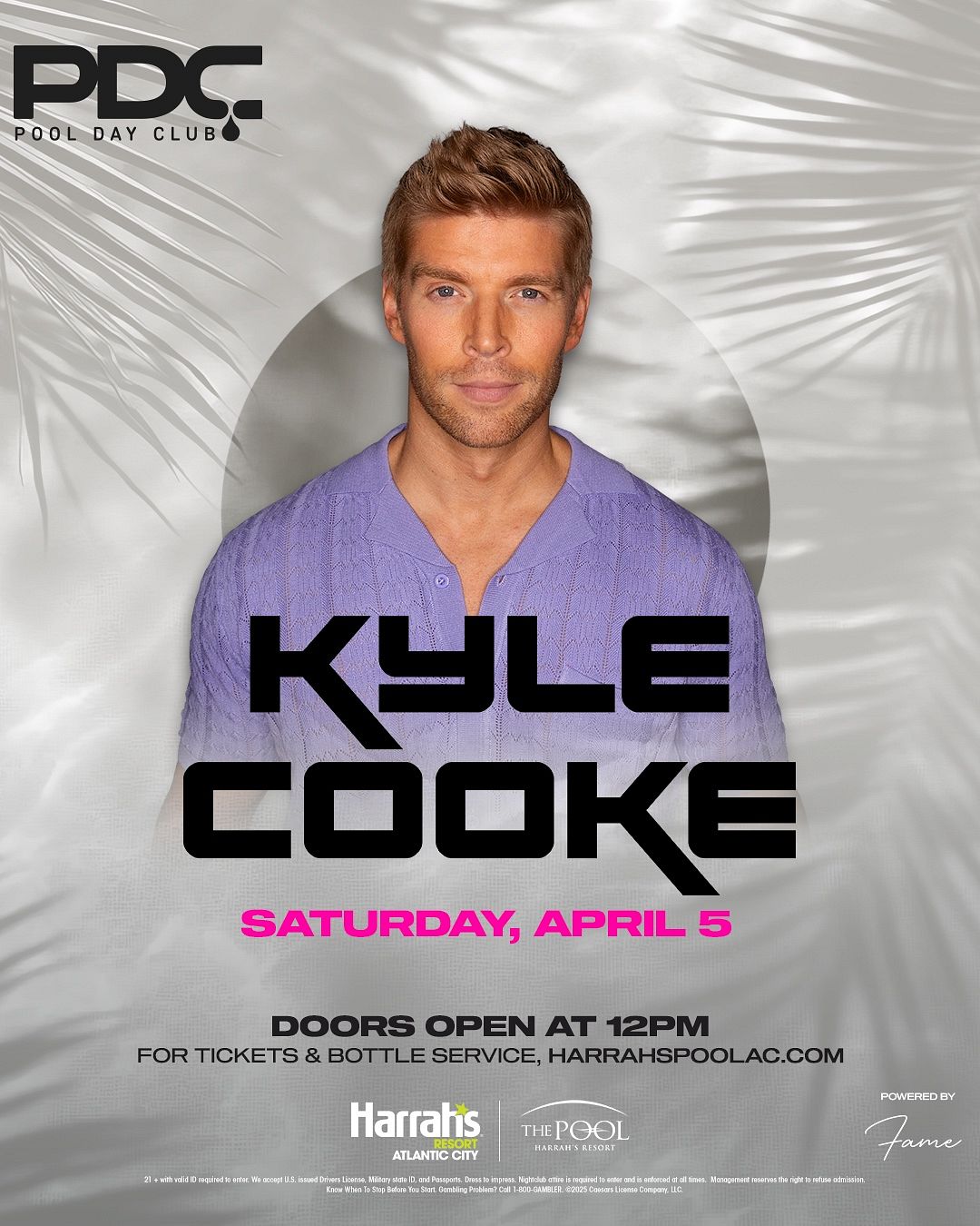 KYLE COOKE at The Pool at Harrah's Resort Atlantic City Saturday, April 5, 2025