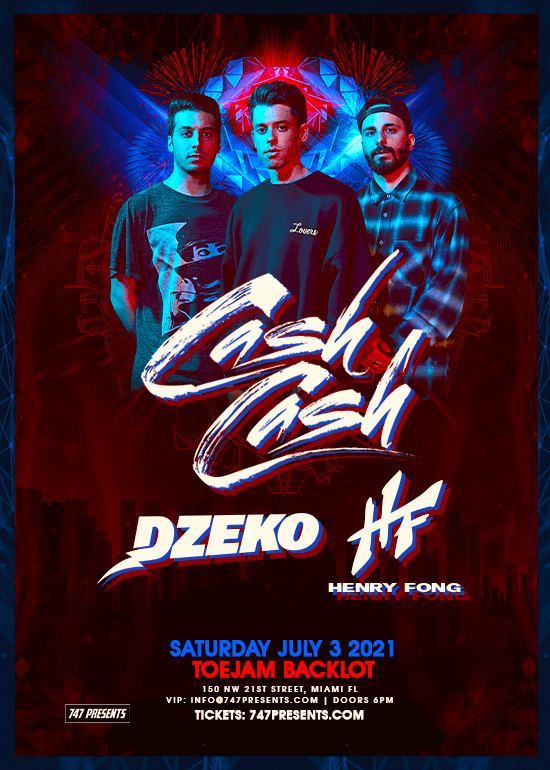 Cash Cash, Dzeko, and Henry Fong at Toe Jam Tickets at Toejam Backlot