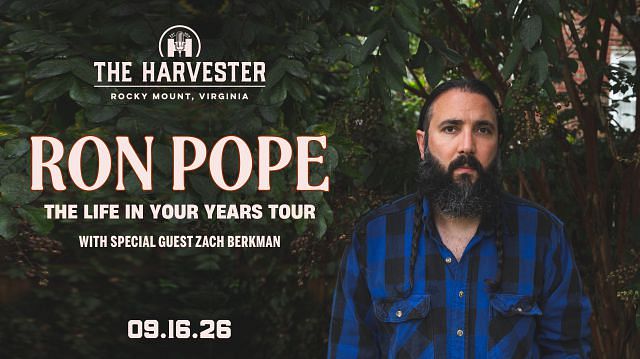 Ron Pope Tickets at The Harvester Performance Center in Rocky Mount by ...