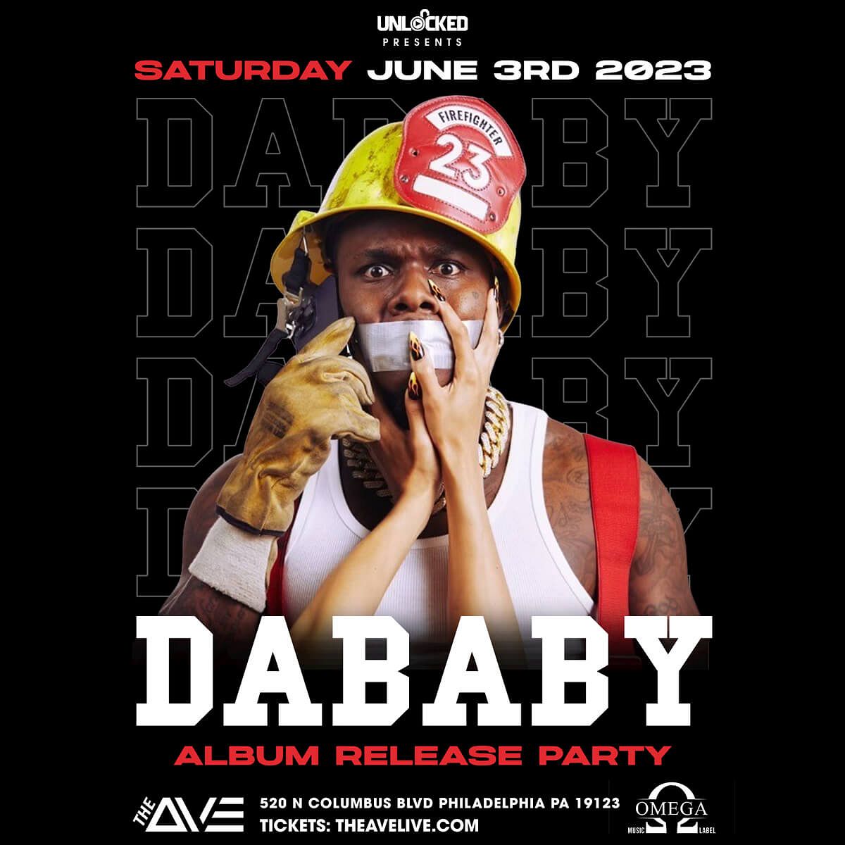 DaBaby Tickets at The Ave Live in Philadelphia by Unlocked Presents Tixr