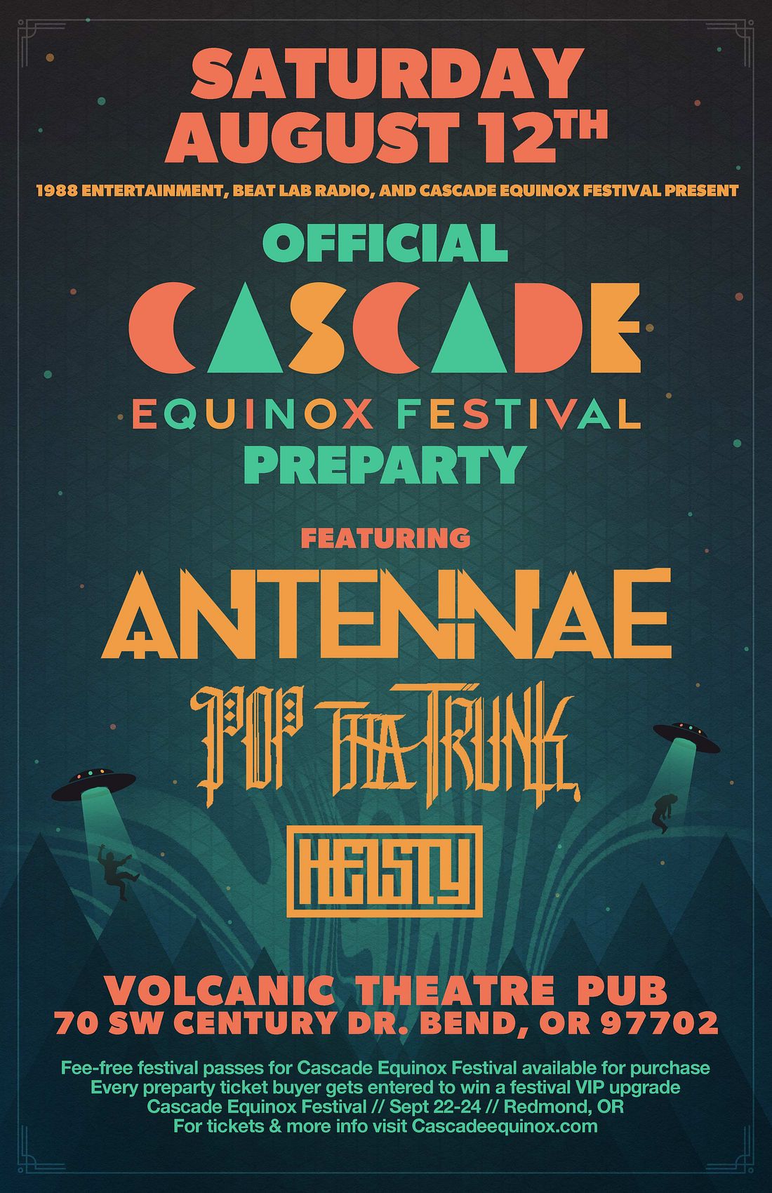 Official Cascade Equinox Festival Preparty ANTENNAE, POP THA TRUNK