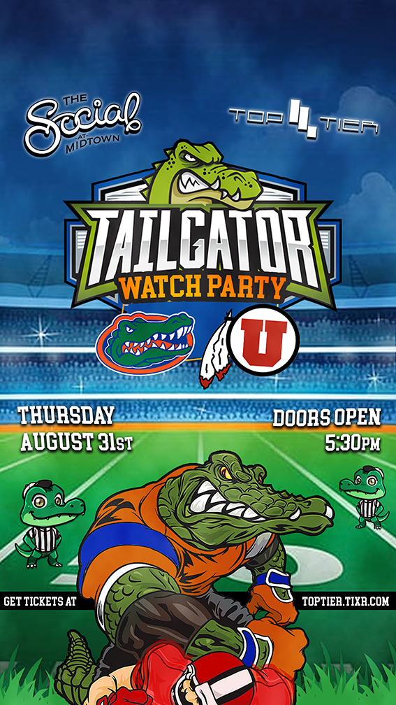 TAILGATOR WATCH PARTY UTAH v UF Tickets at The Social at Midtown in