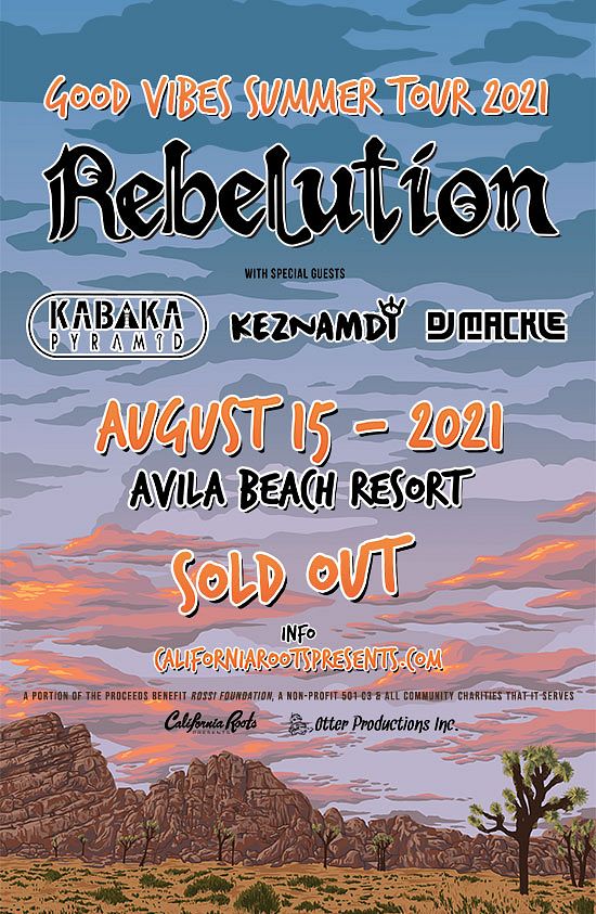 Good Vibes Summer Tour 2021 Rebelution Tickets at Avila Beach Golf
