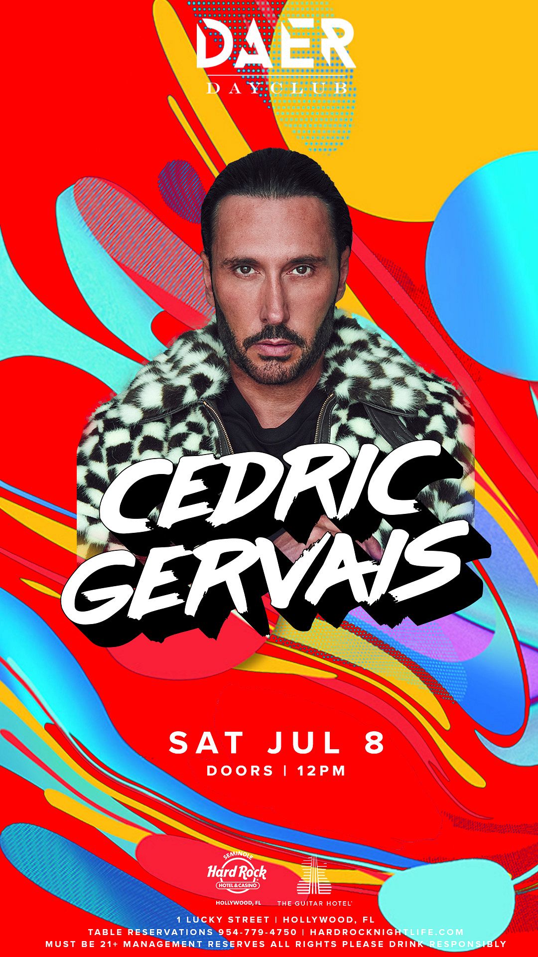 Cedric Gervais | DAER Dayclub - Hard Rock Holly Tickets at DAER Dayclub ...