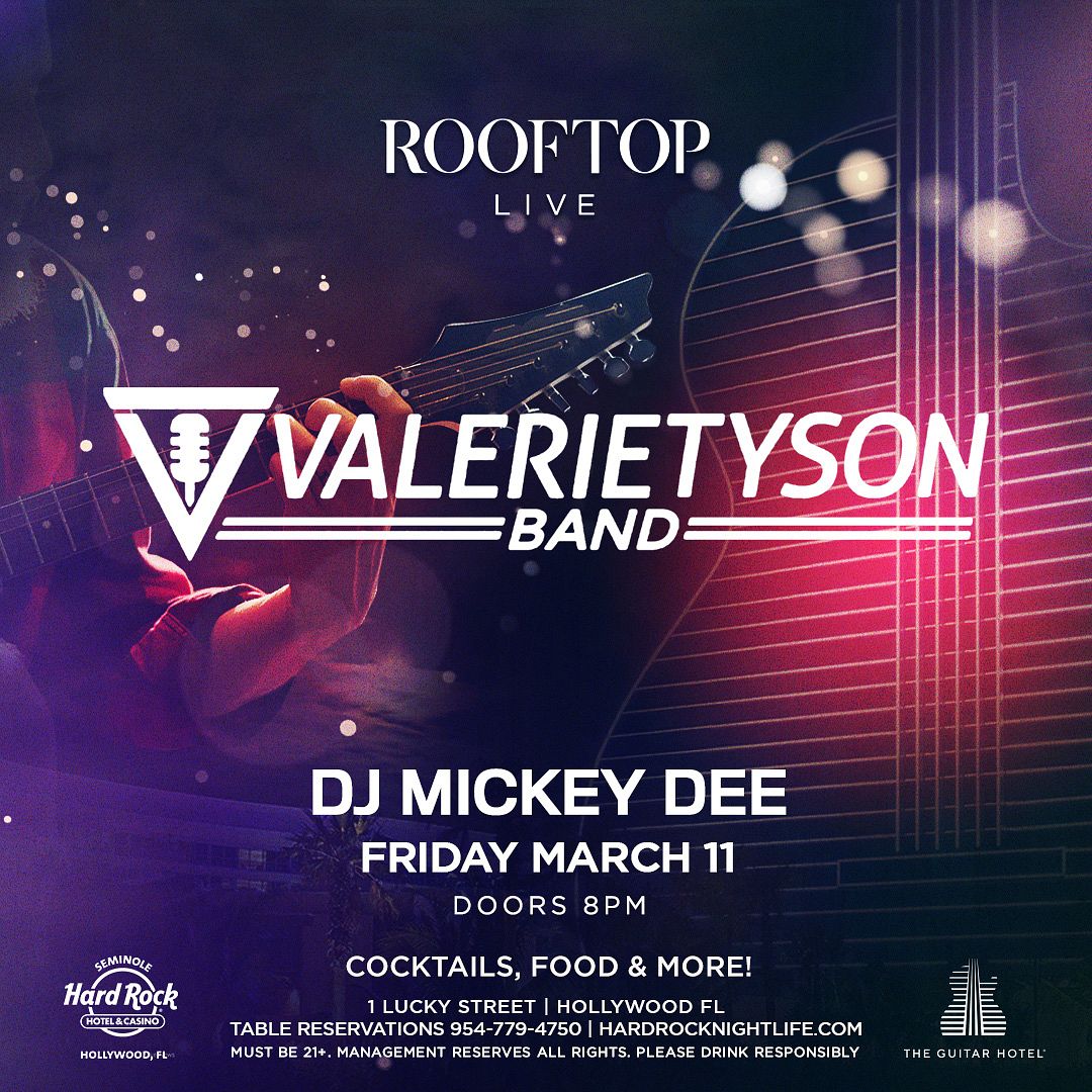 Valerie Tyson Band Rooftop Live Hardrock Holly Tickets at Rooftop