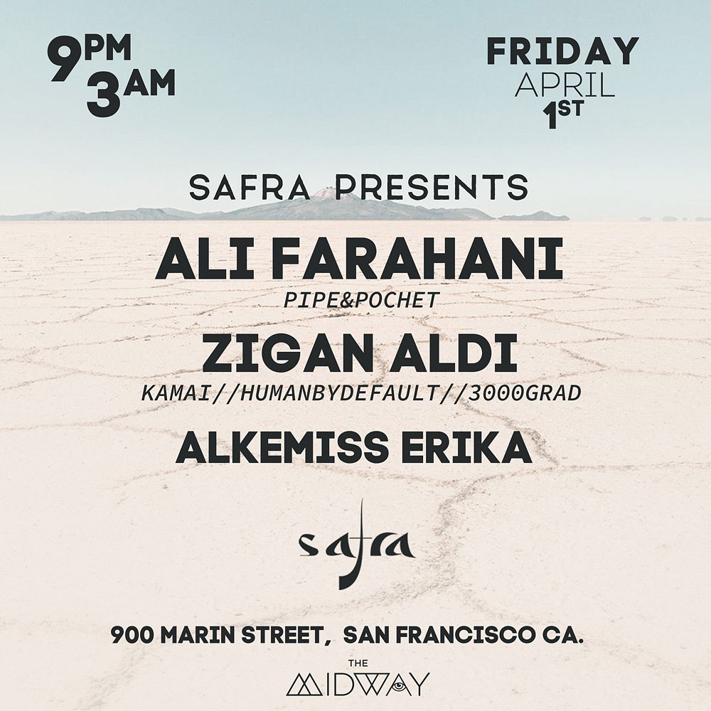 Safra Presents Ali Farahani and Zigan Aldi Tickets at The Midway in San
