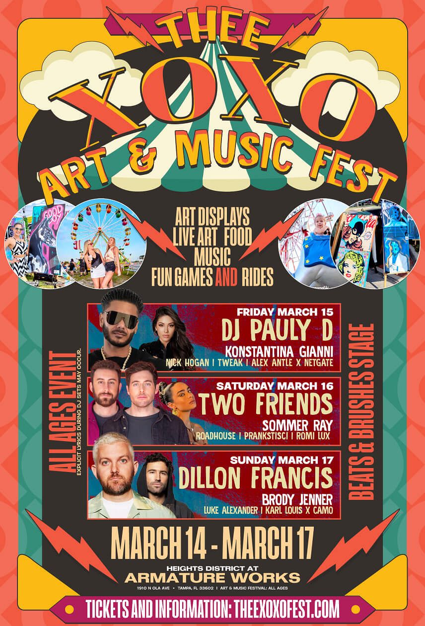 2024 XOXO Art & Music Fest Tickets at XOXO Art & Music Festival in Tampa by  Pied Piper Productions | Tixr