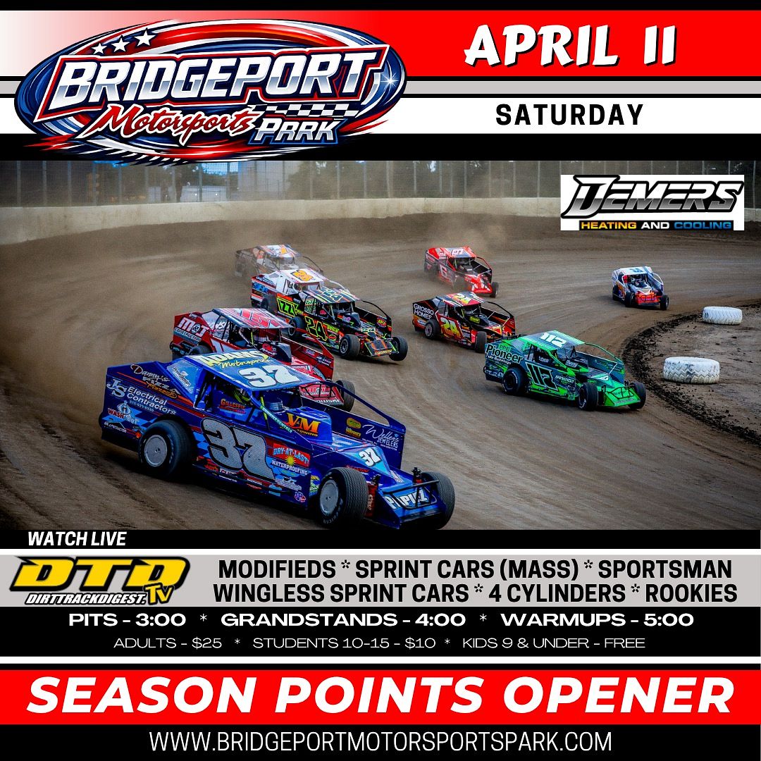 WEEKLY RACING - APRIL 11TH, 2026 Tickets at Bridgeport Motorsports Park ...