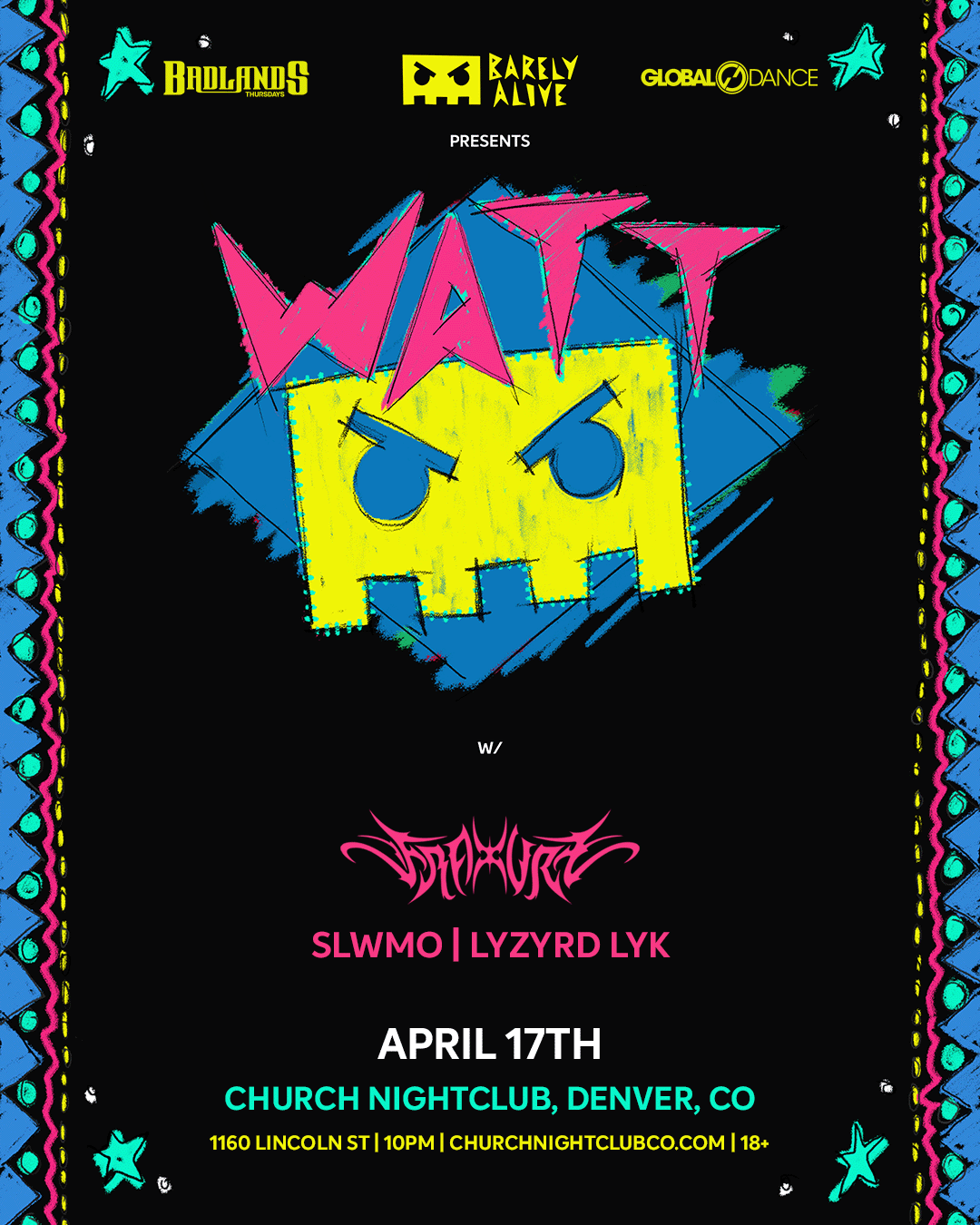 Barely Alive Tickets at The Church Nightclub in Denver by The