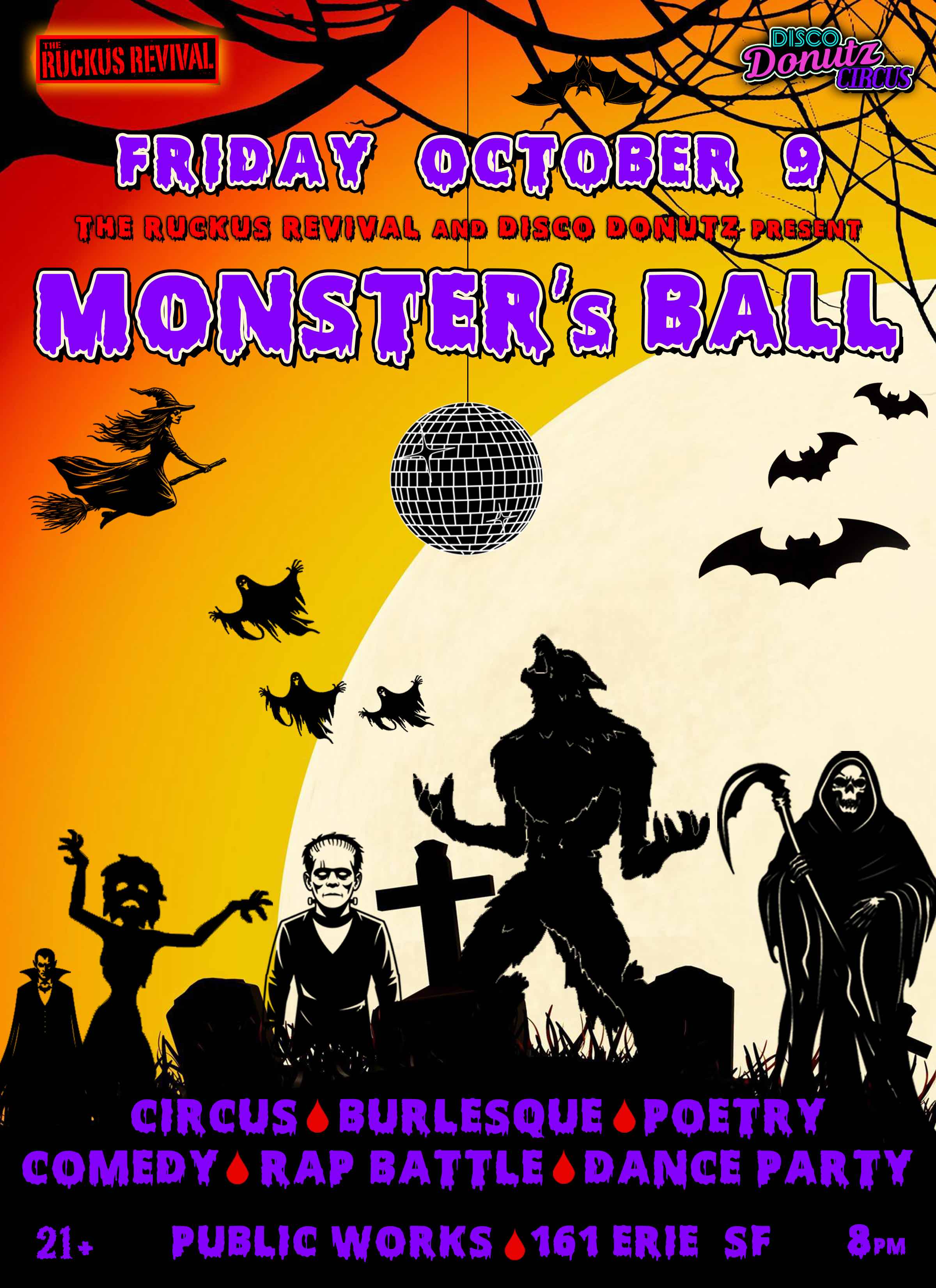 MONSTER'S BALL presented by The Ruckus Revival & Disco Donutz