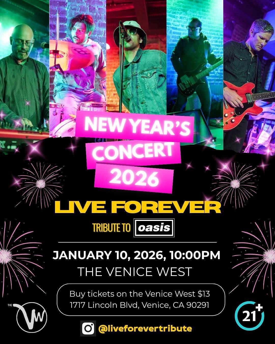 Live Forever - Tribute to Oasis Tickets at The Venice West in Los