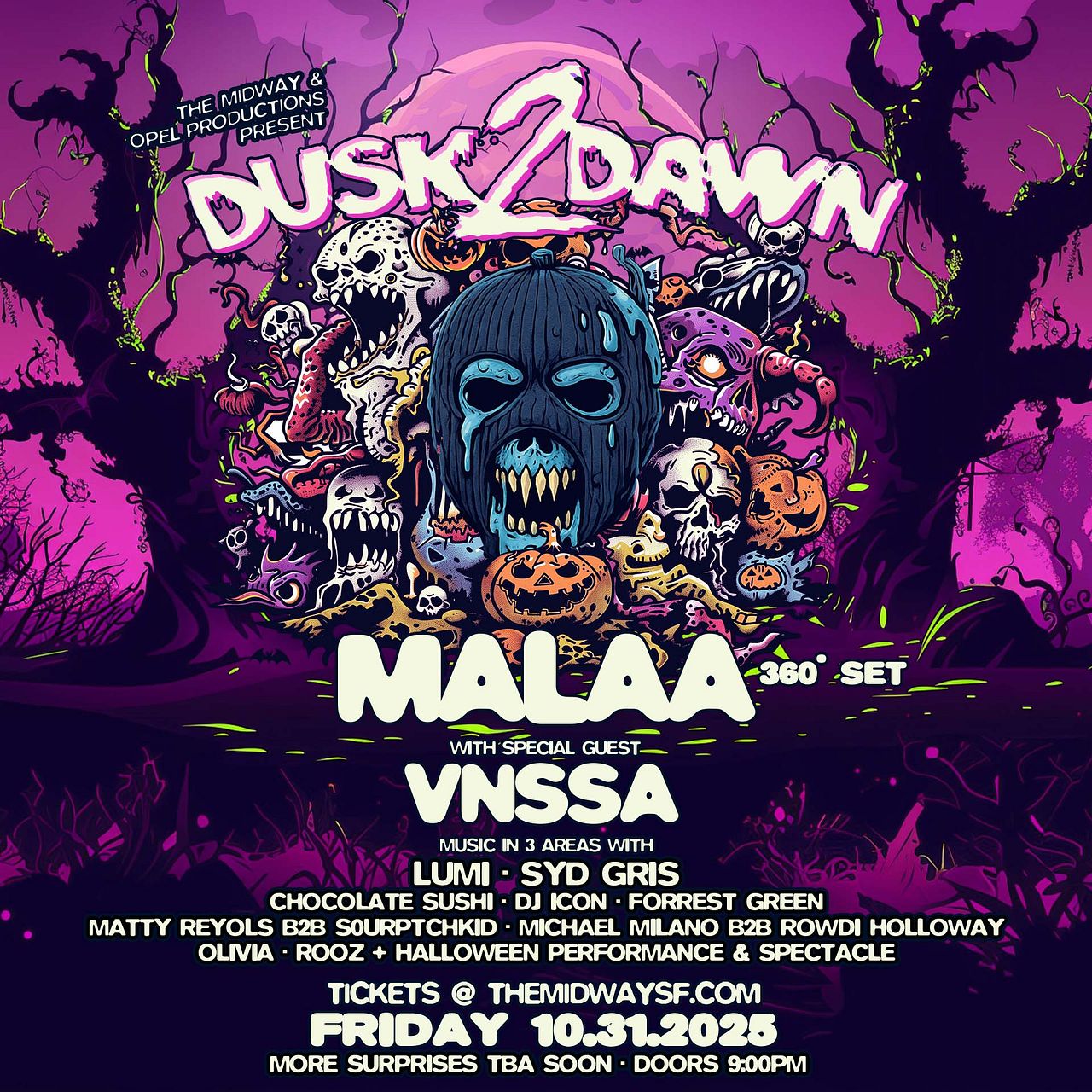 Dusk2Dawn: Malaa + VNSSA Tickets at The Midway in San Francisco by