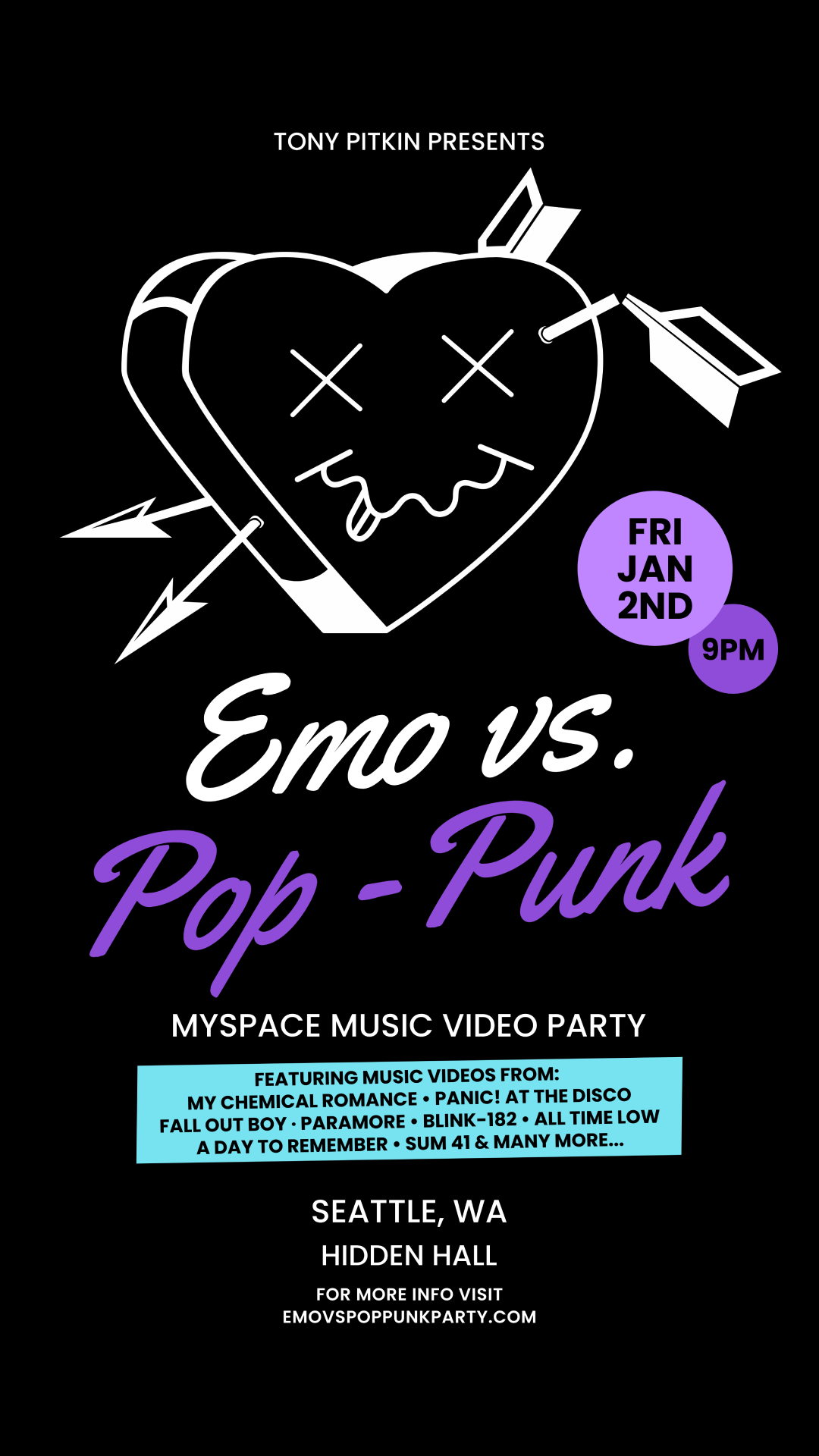 Emo vs. Pop-Punk: Myspace Music Video Party Tickets at Hidden Hall